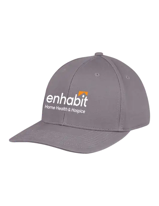 Premium Modern Structured Twill Charcoal Snapback Cap w/Enhabit Logo