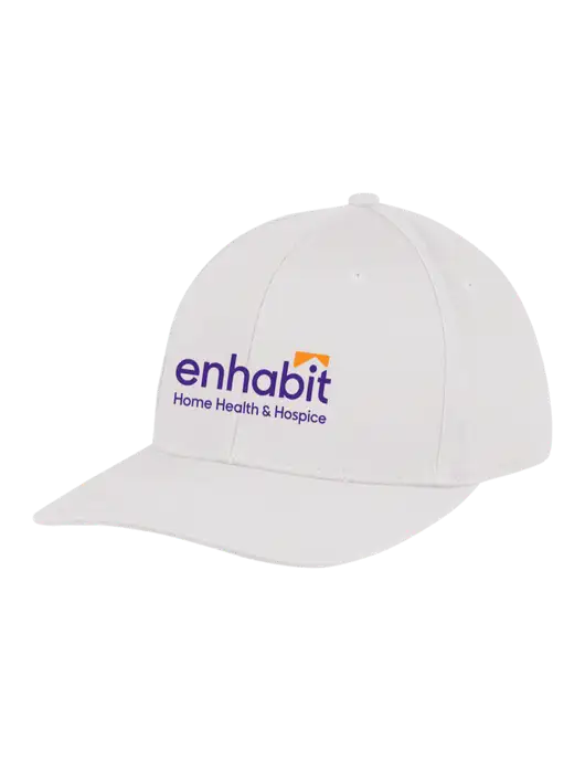 Premium Modern Structured Twill White Snapback Cap w/Enhabit Logo