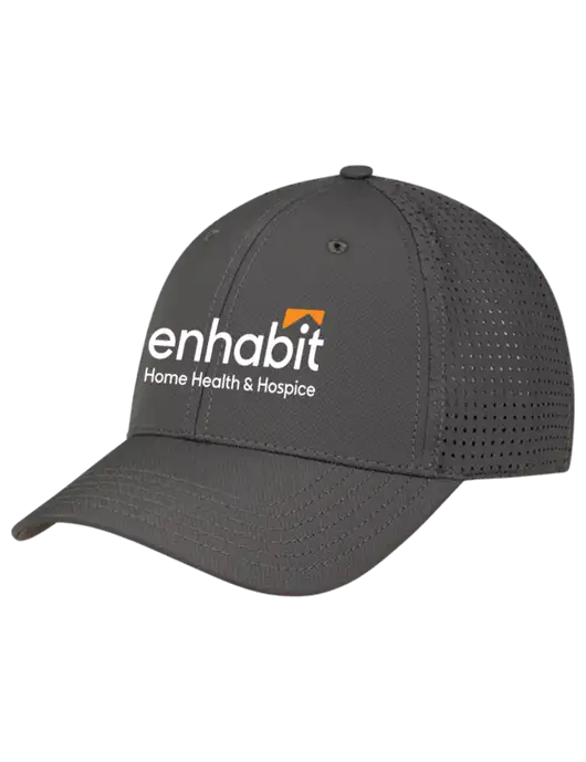 Charcoal Performance Stretchable Cap Hook & Loop w/Enhabit Logo
