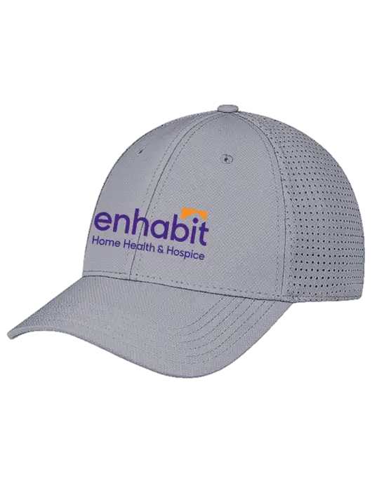 Grey Performance Stretchable Cap Hook & Loop w/Enhabit Logo