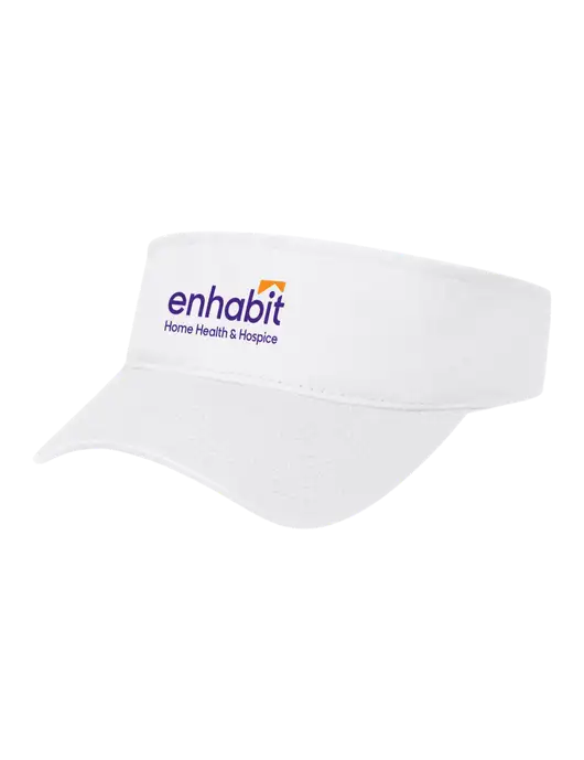 White Cap Visor w/Enhabit Logo