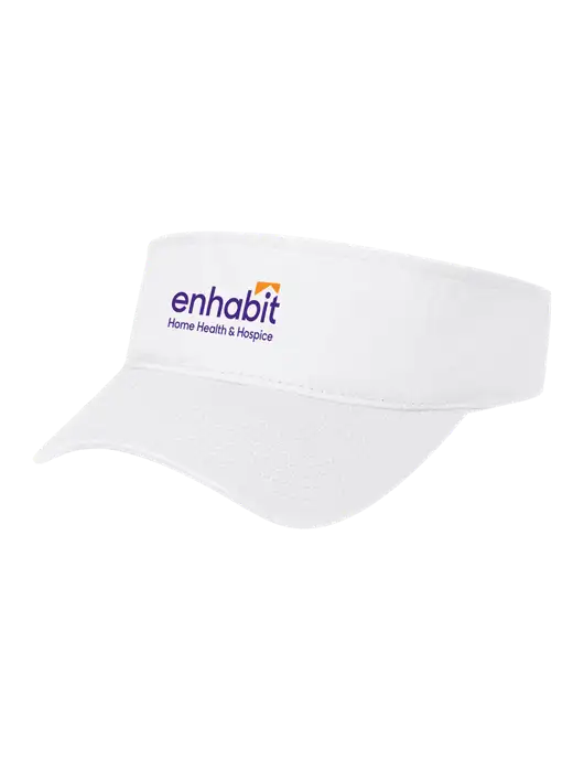 White Cap Visor w/Enhabit Logo