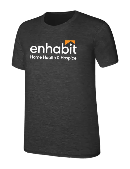 Womens Ring Spun Dark Heather Grey 4.5 oz T-Shirt w/Enhabit Logo