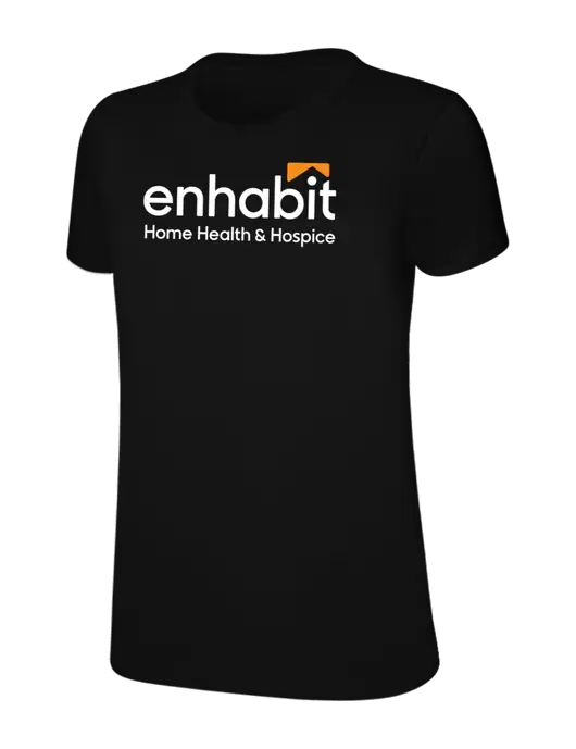 Womens Ring Spun Jet Black 4.5 oz T-Shirt w/Enhabit Logo