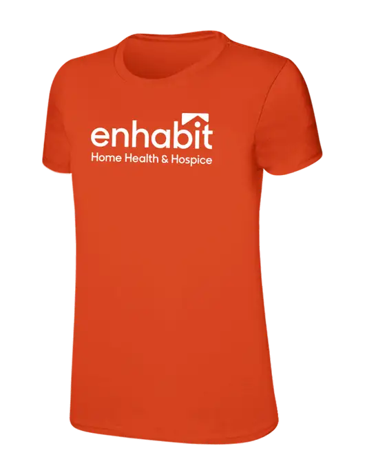 Womens Ring Spun Orange 4.5 oz T-Shirt w/Enhabit Logo
