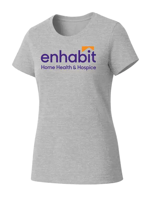 Womens Seriously Soft Light Heathered Grey T-Shirt w/Enhabit Logo