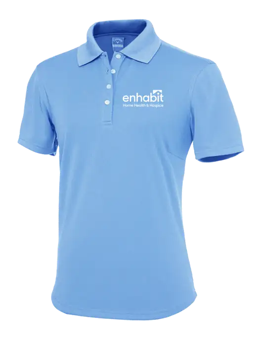 Callaway Womens Core Light Blue Performance Polo w/Enhabit Logo