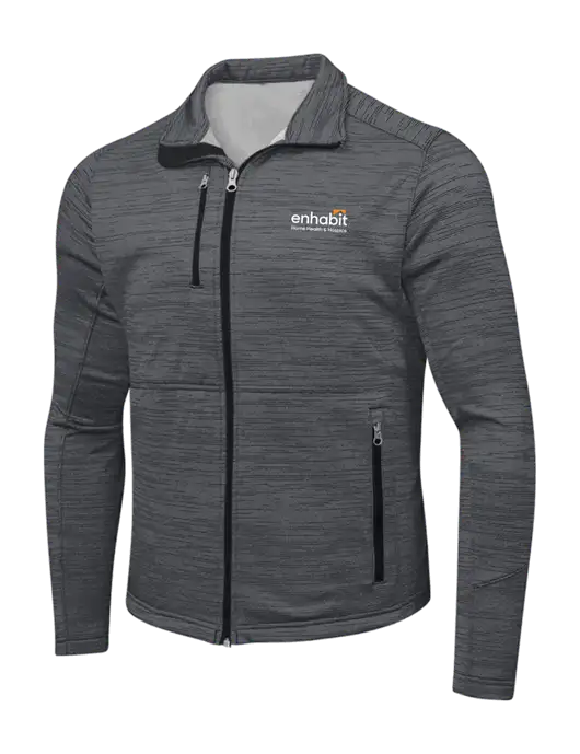 Dark Grey Digi Stripe Fleece Jacket w/Enhabit Logo