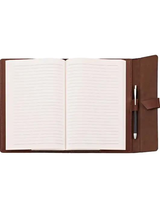Fabrizio Brown Refillable 6.875 x 9.56 Portfolio w/Enhabit Logo