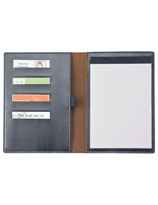 Fabrizio Grey 7 x 9.625 Padfolio & Refillable Notepad w/Enhabit Logo